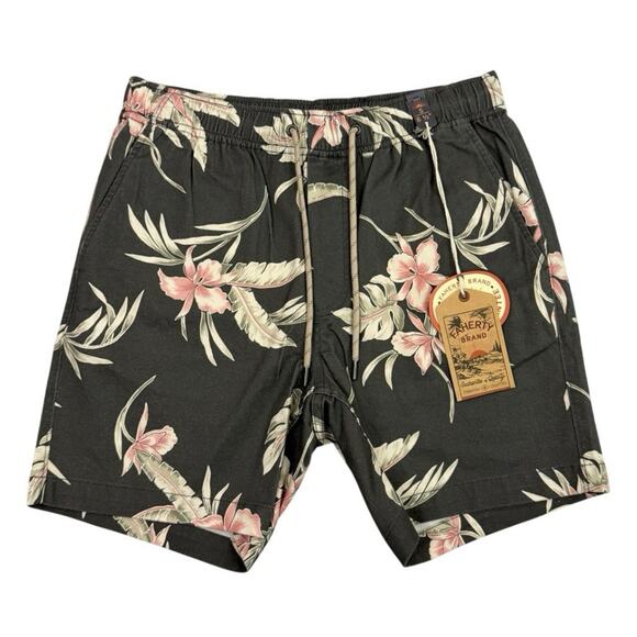 Faherty Shorts Mens Small Island Orchid Drawstring Pull On 6.5" Inseam NEW - Picture 1 of 15